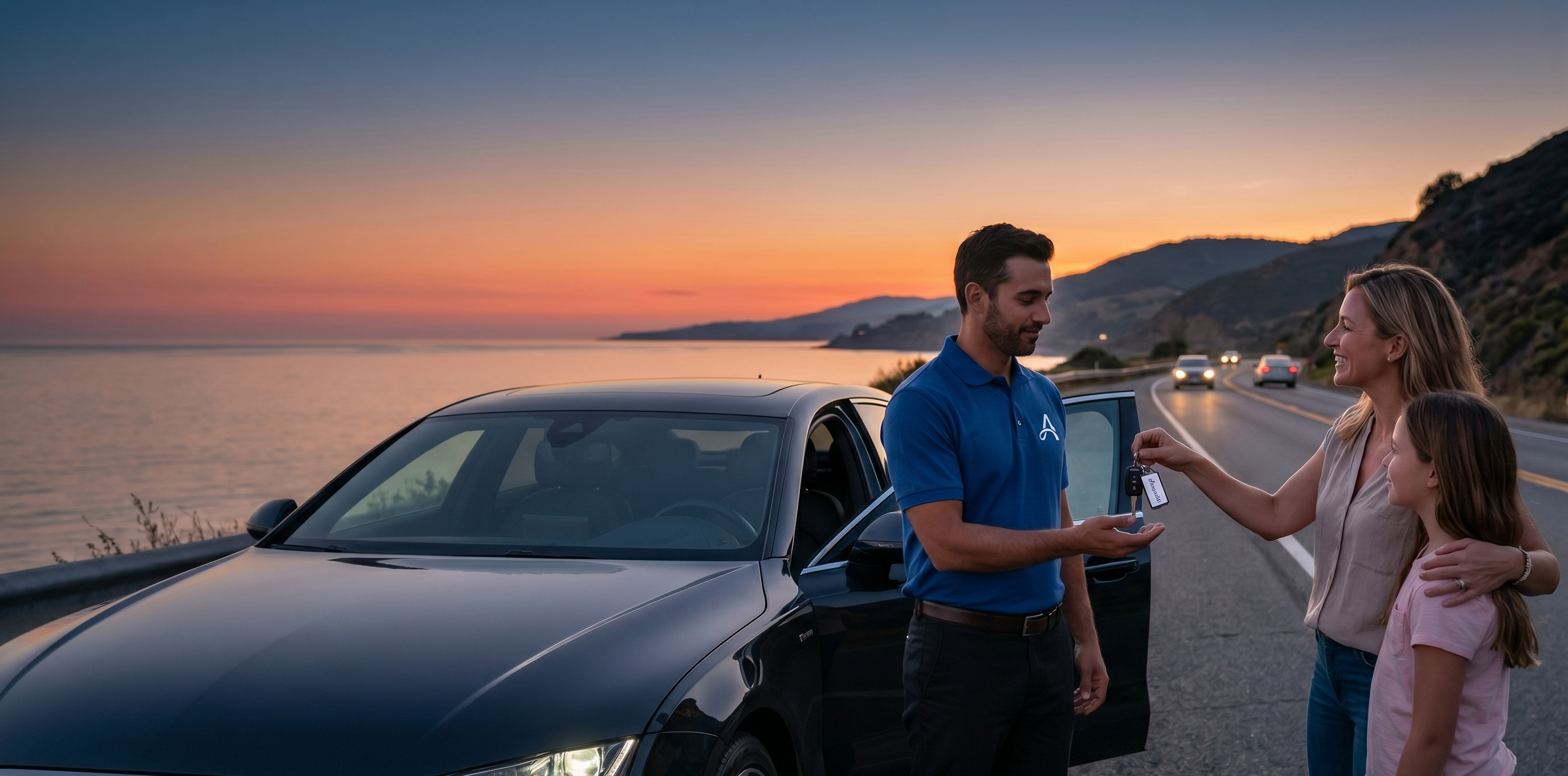 Keys being handed to an Angel Driver