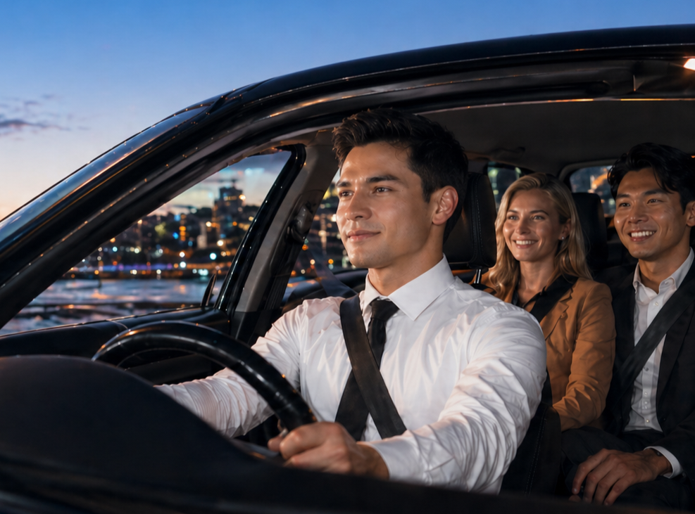 Angel Driver chauffeuring a rider home in their own car
